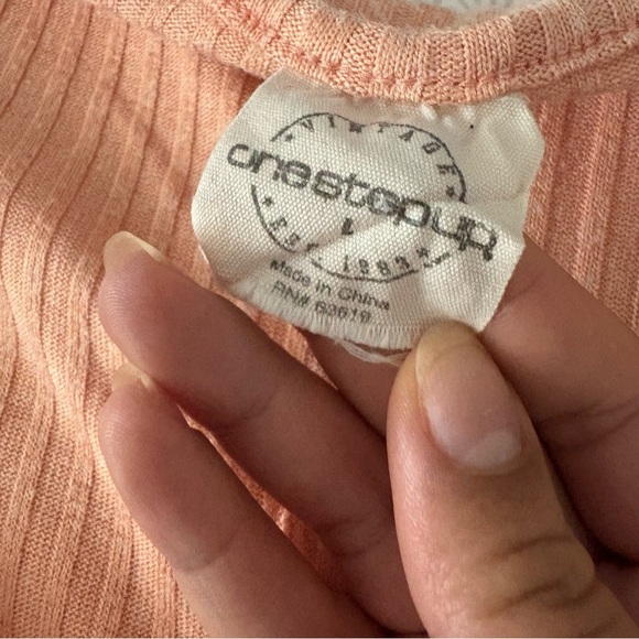 Vintage One Step Up Yellow and Orange Ribbed Knit V-neck Tops Size Large - Picture 4 of 4